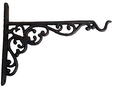 LB H&F Blumenampelhaken Halterung Wandhaken Metall Gusseisen massiv (Haken für Blumenampel 1)