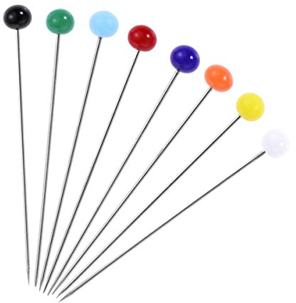 250 Stück Stecknadeln mit Glaskopf, Mehrfarbig, N?hnadeln für DIY, N?Hen, Basteln,
