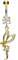 PIERCINGLINE Bauchnabelpiercing Titan Fee 925er Silber Piercing Bananabell Banane Goldfarben