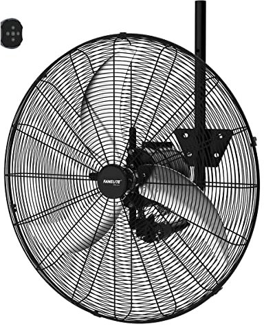 Fanelite Ventilateur mural professionnel FW65-DC – 65 cm – Moteur DC silencieux – Débit d’air 250 m³/min – 6 vitesses – Télécommande – Puissant – Usage pro/commercial
