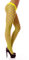 PrettyLoveHose Collant Résille Large Big Size (Noir, Beige, Blanc, Jaune, Bleu, Rose, Rouge) (Jaune Fluo)