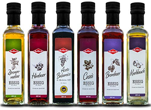 Fruchtessig - Paket ( 6 x 250ml verschiedene Sorten )