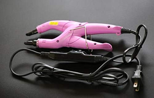 JR668-Pink Fusion Hair Extension Thermostat Tool Iron PTC Traceless Nano Hair Extension Heating Pliers Heat Iron Connector Wand Melting Tool with Adjustable Setting(Pink Color)