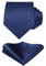 HISDERN Herren Gestreifte Navy blau Krawatte Taschentuch Hochzeit Party Classic Krawatten & Einstecktuch Set