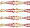 Widdle Wonderland Red/Gold Christmas 2 Tone Foil Ceiling Decorations - Set 4 15cm x 2.7M Garlands