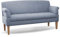 CAVADORE 3-Sitzer Küchensofa Malm, Sitzbank für Küche oder Esszimmer inkl. Armteilverstellung, Leichte Fleckenentfernung dank Soft Clean, 182 x 97 x 78, Flachgewebe: hellblau
