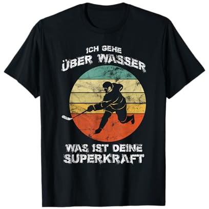 Eishockey Superkraft Junge Sport Deutschland Vintage Retro T-Shirt