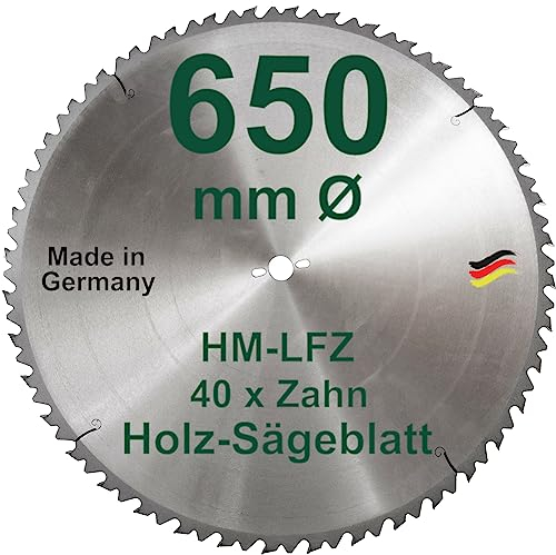 HM Sägeblatt 650 mm LFZ Flach-Zahn Hartmetall Widea für Wippsäge und Brennholzsäge für Brennholz Hartholz Kreissägeblatt 650mm