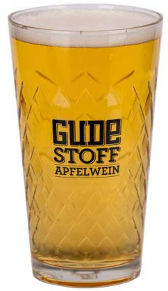 Stoff GUDE Glas Apfelweinglas Geripptes 6 x 0,5 Liter