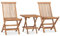 vidaXL Teak Massiv Gartenmöbel Set 3-TLG. Klappbar Gartengarnitur Sitzgruppe Gartenset Sitzgarnitur Klapptisch Klappstühle Tisch Stühle