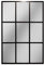 THEROSE Espejo Ventana, Espejo Industrial, Aluminio Negro 120 x 80 cm