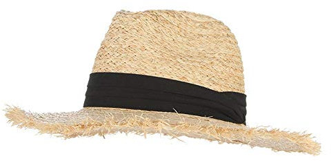 LLPBEAU-hat Panamá Sombrero Sombrero Tassel Rafia borlas Cinta Negra Sombrero de Paja con Sombrero de Sol Plegable Sombrero de Paja Sombrero de Playa Sombrero de protección UV Gorra de protección UV