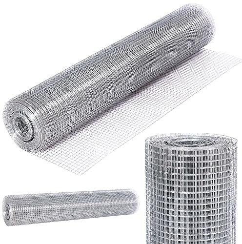 Bakaji Rete Metallica Elettrosaldata Altezza 100 cm Lunghezza 15 MT Maglia 12 x 12 mm Zincata per Recinzione e Gabbie Animali in Metallo Voliera Giardinaggio 1 x 15 MT (Maglia 12 x 12 mm))