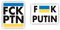 EppoBrand 2X Fuck Putin Unterstützt die Ukraine Flagge Aufkleber für Auto Stoßstange Fenster Skateboard Fahrrad Snowboard Gepäck Wasserflasche MacBook Laptop