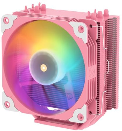Vetroo V5 Pink CPU Cooler, 120mm 5 Heat Pipes Addressable RGB & PWM Air Cooler 150w TDP Processor Cooler for Intel LGA 1700/1200/115X AMD AM4