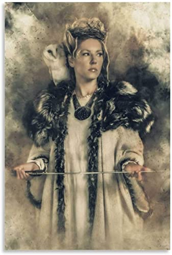 Holz Puzzle 1000 Teile Lagertha Vikings Poster Malerei Leinwand Puzzles für Erwachsene und Kinder anspruchsvoll 1000 Piece 29.5x19.6inch(75x50cm) Kein Rahmen