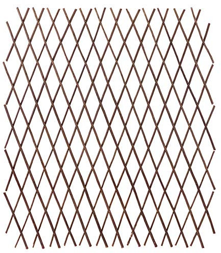 LOXE Bois Clôture Extensible en Treillis Grillage Jardin Treillis Décoratif en Bois Clôture Treillis Saule Clôture PareVue Variable