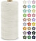 LEREATI Makramee Garn 2mm x 200m Baumwollkordel Natur Baumwollseil Farbig Baumwollgarn, Macrame Cord 2mm für DIY Geflochten, Makramee Deko, Hängepflanze, Wandbehang, Vorhang (Natürlich)