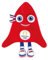 Doudou et Compagnie Peluche Mascotte Officielle Jeux Olympiques Paris 2024-25 cm