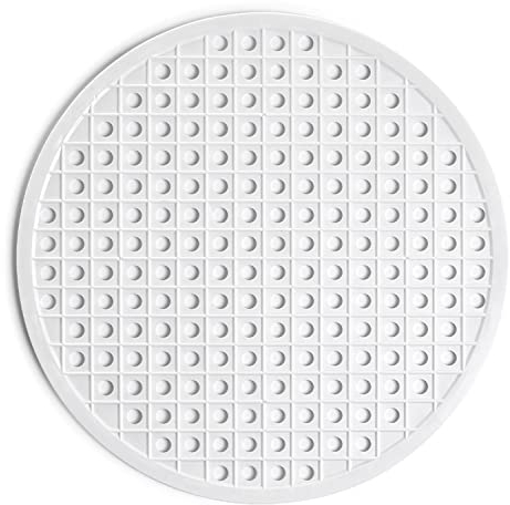 CABLEPELADO Salvaplatos para Fregadero, Protector de Fregadero, Rejilla para Fregadero, Salvaplatos de plástico, Alfombrilla de Fregadero, Tapete para Fregadero, 32 cm diámetro, Blanco