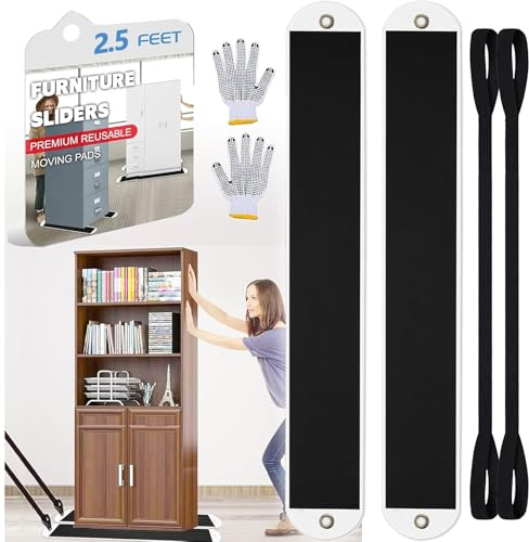 Möbelgleiter, große Möbelgleiter, Möbelgleiter, Teppichumzüge, Tisch-Schreibtisch-Umzüge, zum Bewegen schwerer Möbel, Schränke, Safes und mehr auf Teppichböden, 6,3 cm Länge, 2 Stück