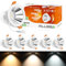 ALUSSO Spots Deckenleuchte LED Einbaustrahler 230V, 6W LED Spots Dimmbar, Warmweiß 3000K Neutralweiß 4000K Kaltweiß 6500K Weiß Silber Einbauspots, Deckenstrahler für Küche, Wohnzimmer, 6er Set