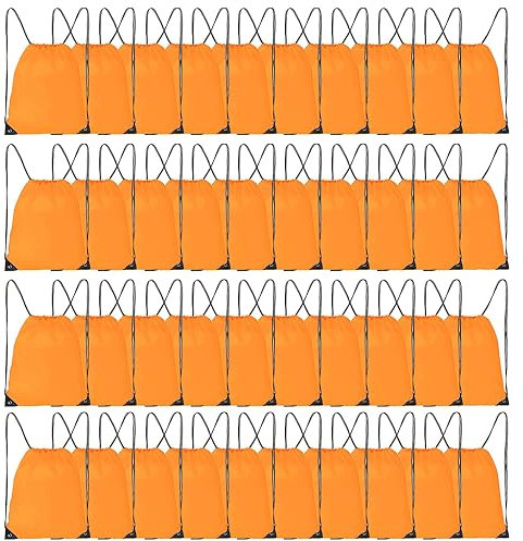CODOBON Kordelzug-Rucksack, Bulk DrawString Taschen für Gym Sport, Orange/Abendrot im Zickzackmuster (Sunset Chevron)