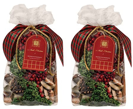 Aromatique The Smell of Christmas Potpourri Bag 14oz - Decorative Home Fragrance, Perfect Winter Christmas Decoration Room Air Freshener Sachet Botanicals Catchall Bowl Filler - 2 Packages