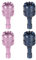 4pz Stick Controller Droni, Rimovibili Joystick per Droni Accessori di Sostituzione del Pollice del Controller Stick Compatibile con DJI Mini 3 Pro Drone DJI RC (Blu, Rosa)