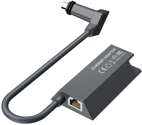 Starlink Adattatore Ethernet per Starlink Rectangle Dish Satellite Internet V2, Starlink a RJ45 Gigabit Ethernet, connessione di rete veloce e stabile per Starlink Actated Gen 2, nero