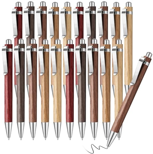 Fumete Bambus-Kugelschreiber, Dankeschön, Holzstift, Gravur, 1 mm, schwarze Tinte, Kugelschreiber, Schreiben, Büro, Schulbedarf für Lehrer, Kollegen, Studenten, Journaling-Stift, Weihnachtsstift,