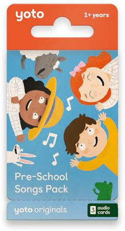 Yoto Pre-School Songs Pack - 3 Kids Audio Cards for Use with Player & Mini All-in-1 Audio Device, Screen-Free Listening with Fun Singalong Music for Playtime Parties & Travel, Ages 1+