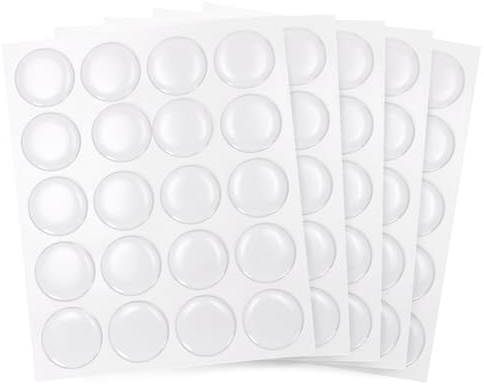 Shapenty 1Inch/25mm Clear Epoxy Resin Dome Stickers for Bottle Cap Pendant Necklace Keychain Jewelry Badge Holder Watch Magnets Card Making Hair Bows Game Tokens Crafts Christmas Ornaments (100)