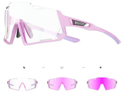 SCVCN Occhiali Ciclismo Fotocromatici Uomo Donna Mtb Occhiali Bici Running da Sole Sportivi UV400 Mountain Bike Guida Pesca Golf