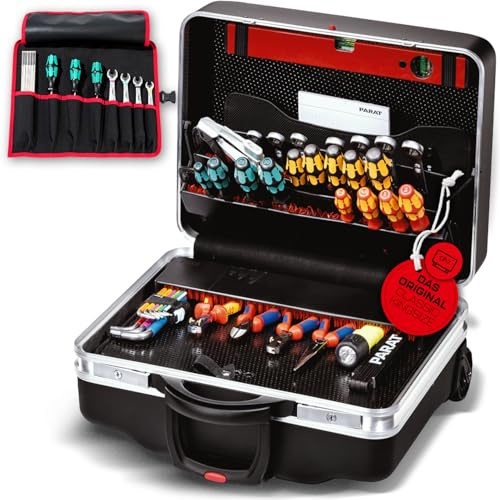 PARAT CLASSIC KingSize Roll neo CP-7 | Rollkoffer mit CP-7 Halterungen | Werkzeugkoffer leer gross für 60 Werkzeuge | Inkl. BASIC Roll-Up Case 8 | Werkzeugbox | Werkzeugkasten leer | Werkzeugkiste