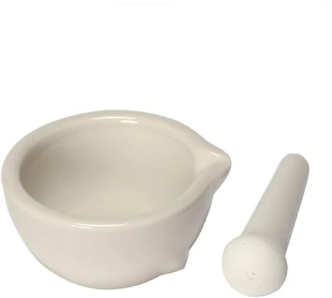 Laborglaswaren 1 STÜCKE DIA 60mm 80mm 100mm 130mm 160mm Labor Mörser Und Stößel Weiß Schleifen Schüssel Set(80mm)