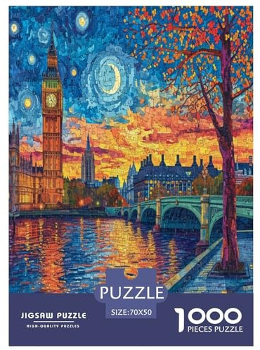 Londoner Tower Bridge Puzzles 1000 Teile Schwer Puzzle Spielzeug Pädagogisches Spiel Impossible Herausforderungsspielzeug Für Erwachsene Und Kinder in Bewährter 70x50cm/1000pcs