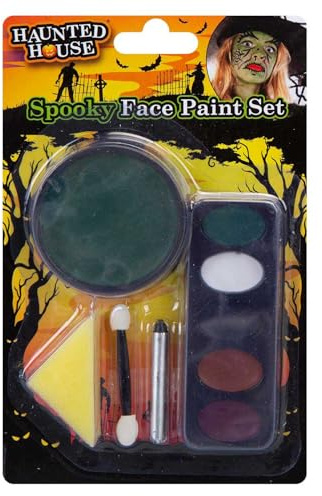 VFM e-Store - Green Face Paint Set Halloween Decoration Trick Or Treat Party Oranament - 21cm X 13cm Green X 1