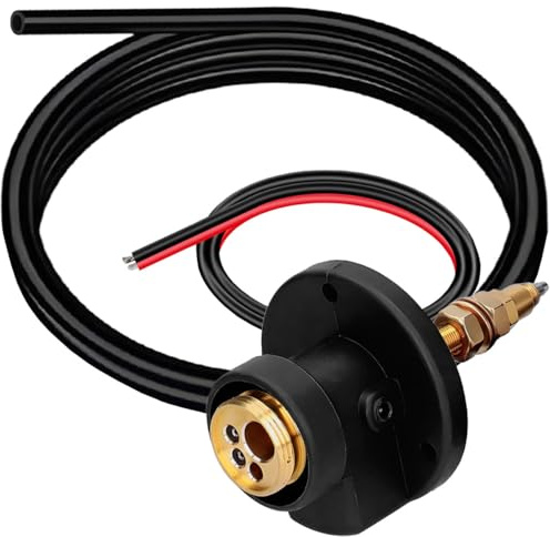 EATBALE MIG Schweißtafel Steckdose für Binzel MIG/MAG-Schweißbrenner Zentralanschluss Panel-Adapter Euro-Stecker Drahtvorschubgerät Industrieschweißgerät Messing Adapterstecker (weiblich/männlich)