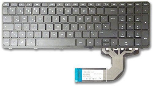 Bucom Teclado con marco para HP Pavilion 15-n 15-e 250 G3 255 G3 256 G3 15-E000 15-XXX DE