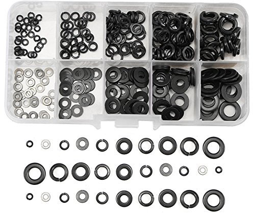 EsportsMJJ 280Pcs 10 Valeurs En Acier Inoxydable Rondelles Grower À Ressorts Assortiment Ensemble