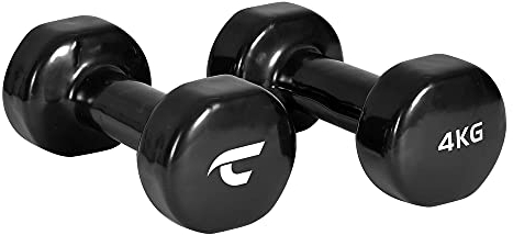Christopeit Sport Vinyl Hanteln - Beauty Bells 2 x 4 kg - 2er Set Trainingshanteln - ergonomisch geformte Kurzhanteln