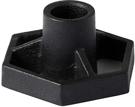 Tivoli by Normann Copenhagen - Prism - Candle Holder/Kerzenhalter/Kerzenständer/Kerzenleuchter - Gusseisen - Schwarz - H: 4 x W: 8,5 x L: 7,5 cm - für 1 Stück