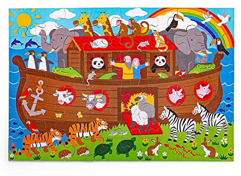 Bigjigs Spielzeug Kinderholz Arche Noah Boden Puzzle (48 Stück)