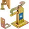 KOTARBAU Door Stop 97mm Yellow Galvanized Steel Floor Mounted Angle Buffer