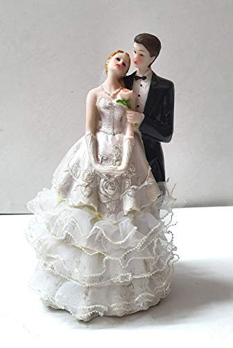 Topper Alzatina Coppia Sposi Fiori Torta Gadget idea regalo scherzo per matrimonio