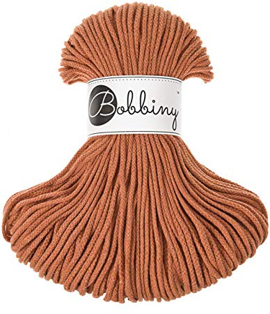 Bobbiny Makramee-Seil, 3 mm, 100% Baumwolle, Terrakotta, 100 m