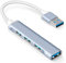WONKEGONKE USB Hub Port Splitter: USB Port Expander - USB 3.0 Hub USB Dongle Multiport for Laptop PC Dell HP (4-Port)