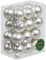 Kleine Baumkugeln aus Glas Ø 2 cm/2,5 cm/3 cm - Christbaumkugeln Baumschmuck Christbaumschmuck Weihnachtsbaumschmuck Weihnachtsbaumkugeln (2,5 cm, 24 Stück Silber (Matt))