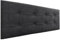 ACUALINE Gepolstertes Bett-Kopfteil, 8cm dick, Stoff & Kunstleder, Schwarz, 160cm (Betten 150/160)